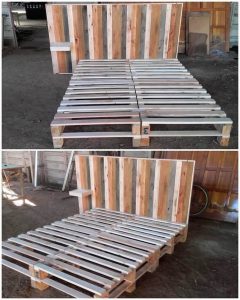 Pallet Bed with Headboard