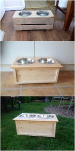 Pallet Dog Food Feeder