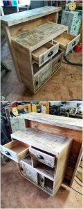 Pallet Reception Desk with Drawers