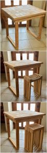 Pallet Table and Stool
