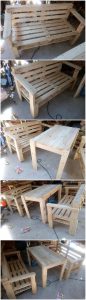 Wood Pallet Bench and Table