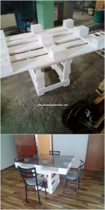 Glass Top Pallet Table