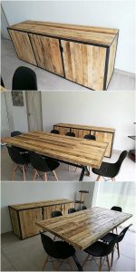 Pallet Cabinet and Dining Table