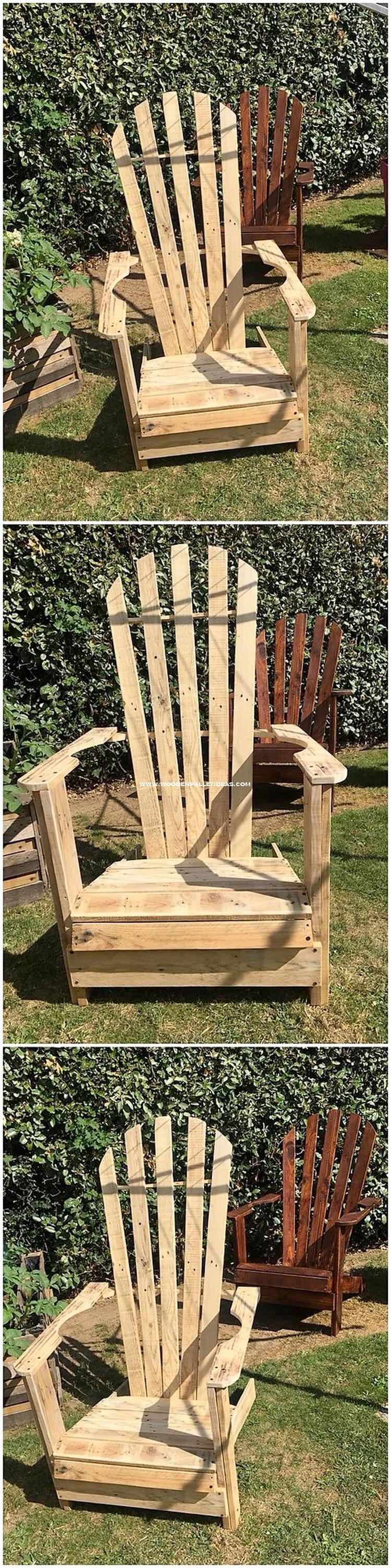 Pallet Garden Chair Wooden Pallet Ideas