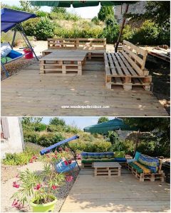 Pallet Garden Couch Set with Terrace