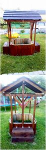 Pallet Garden Wishing Well Planter