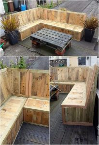 Pallet Patio Couch and Table