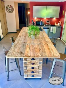 Wood Pallet Kitchen Island Table