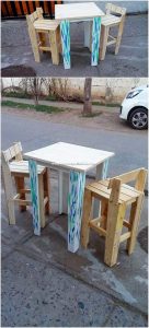 Pallet Chairs and Table