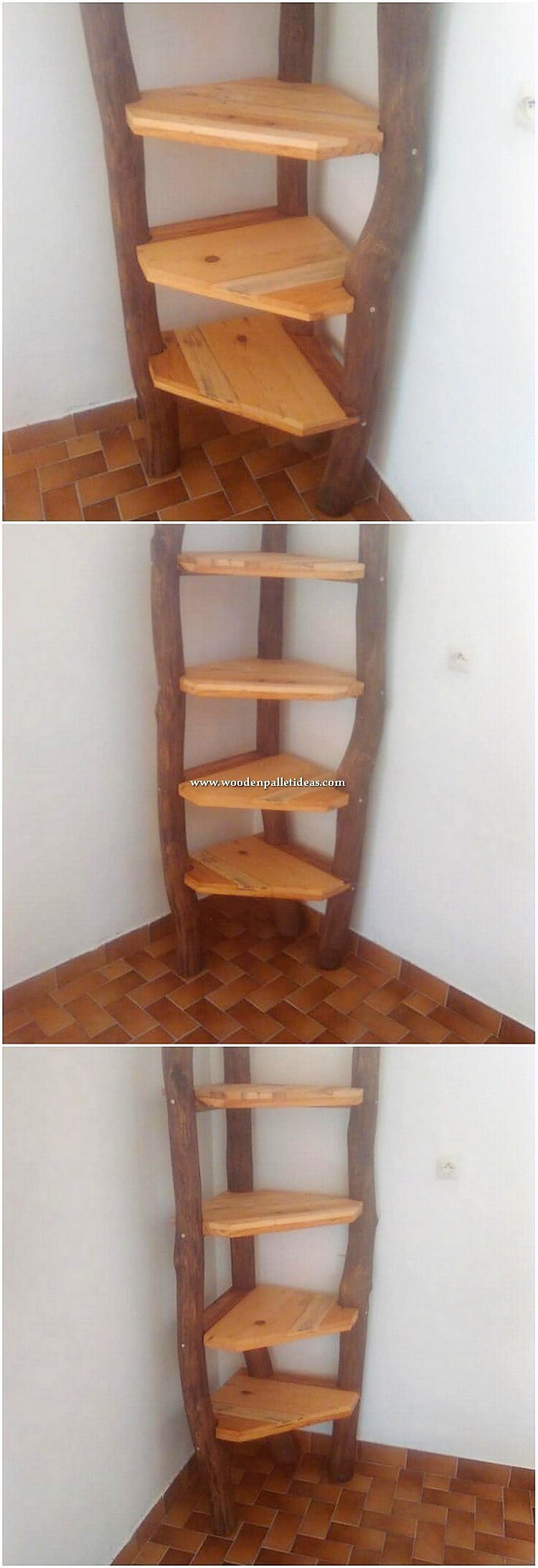 Pallet Corner Shelf Wooden Pallet Ideas
