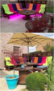 Pallet Garden Couch and Table