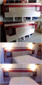 Pallet Headboard with Lights