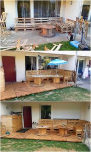 Pallet Outdoor Couch with Terrace