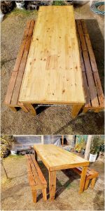 Pallet Table and Benches
