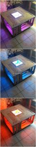 Pallet Table with Lights