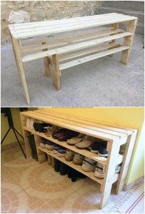Wood Pallet Shoe Rack