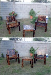 Pallet Chairs and Table
