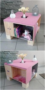 Pallet Table with Storage