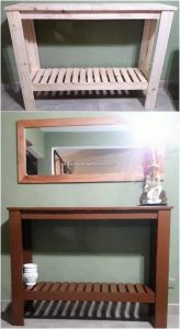 Pallet Dressing Table and Mirror Frame