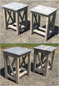 Recycled Pallet Side Tables