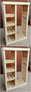 Wood Pallet Shelving Cabinet