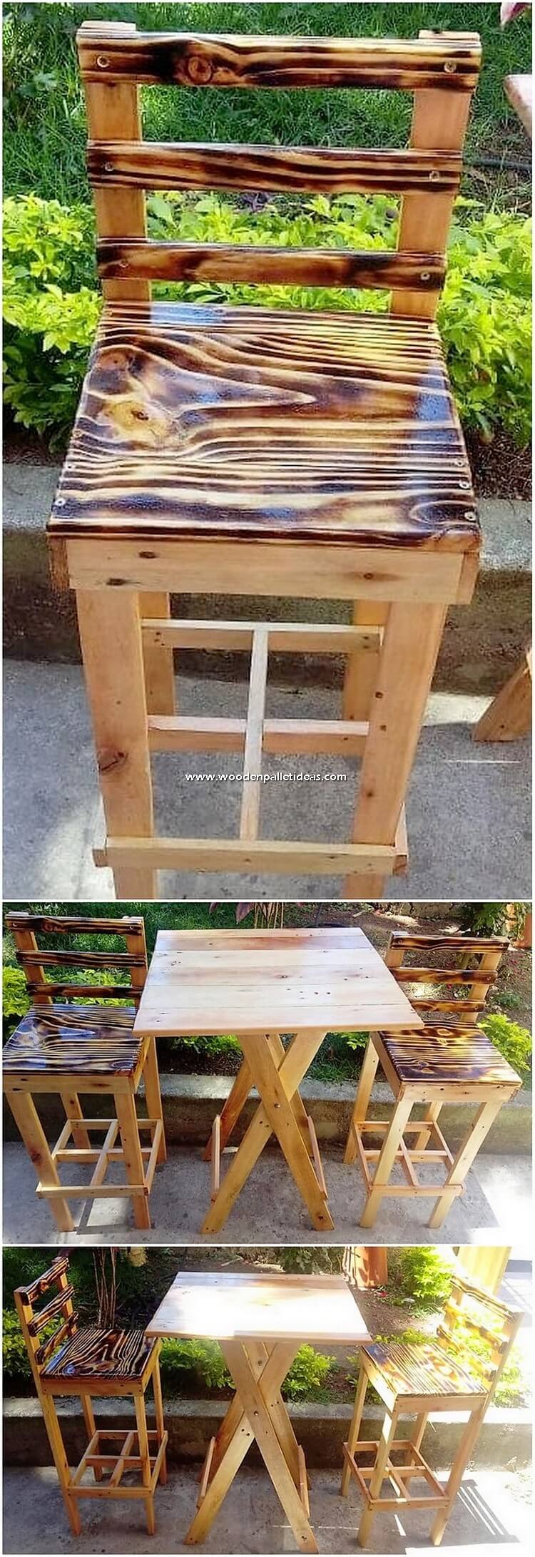 Pallet Chairs and Table Wooden Pallet Ideas
