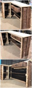 Pallet Counter Table with Drawer