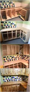 DIY Pallet Kitchen Cabinets