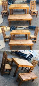 Pallet Table and Chairs