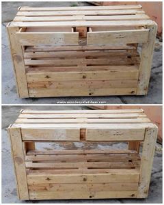 Pallet Table with Drawers