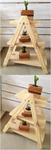 Wood Pallet Pots Stand