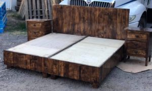 Pallet Bed and Side Tables