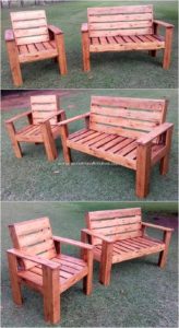 Pallet Garden Bench and Chair
