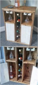 Pallet Wine Rack Cabinet