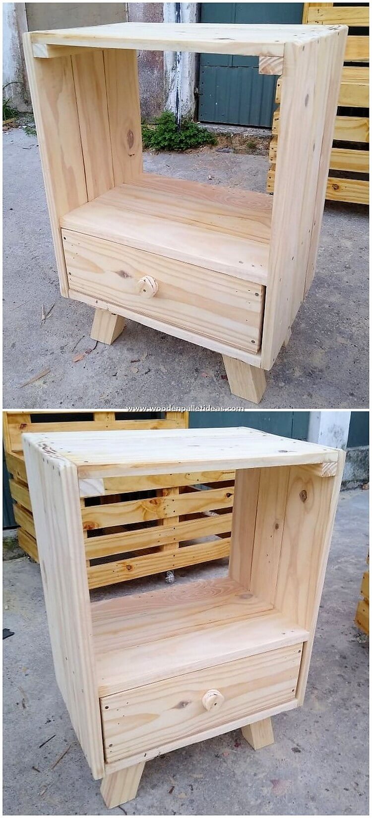 Pallet-Side-Table-with-Drawer