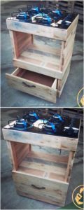Pallet Stove Stand with Drawer