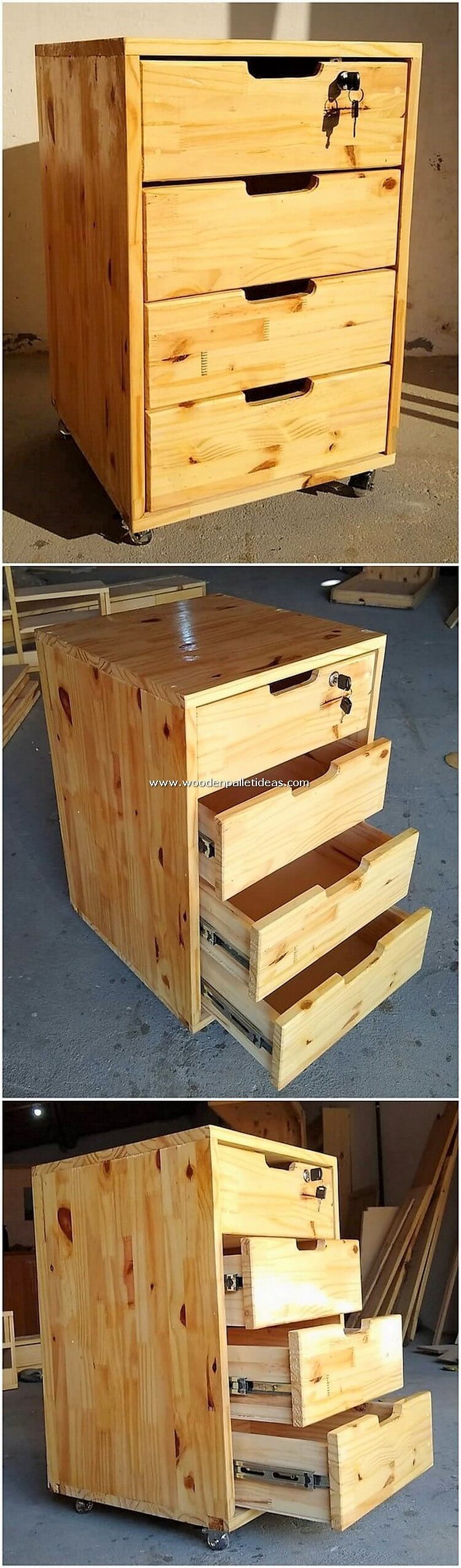 Pallet-Side-Table-with-Drawers