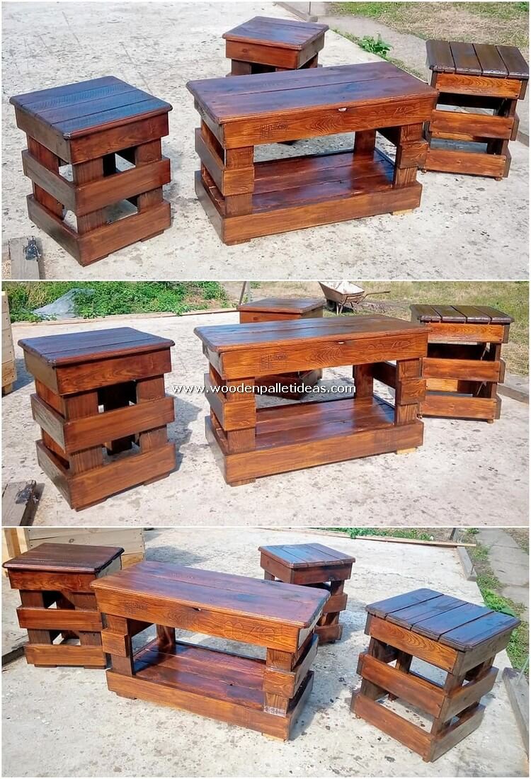 Pallet-Table-and-Stools